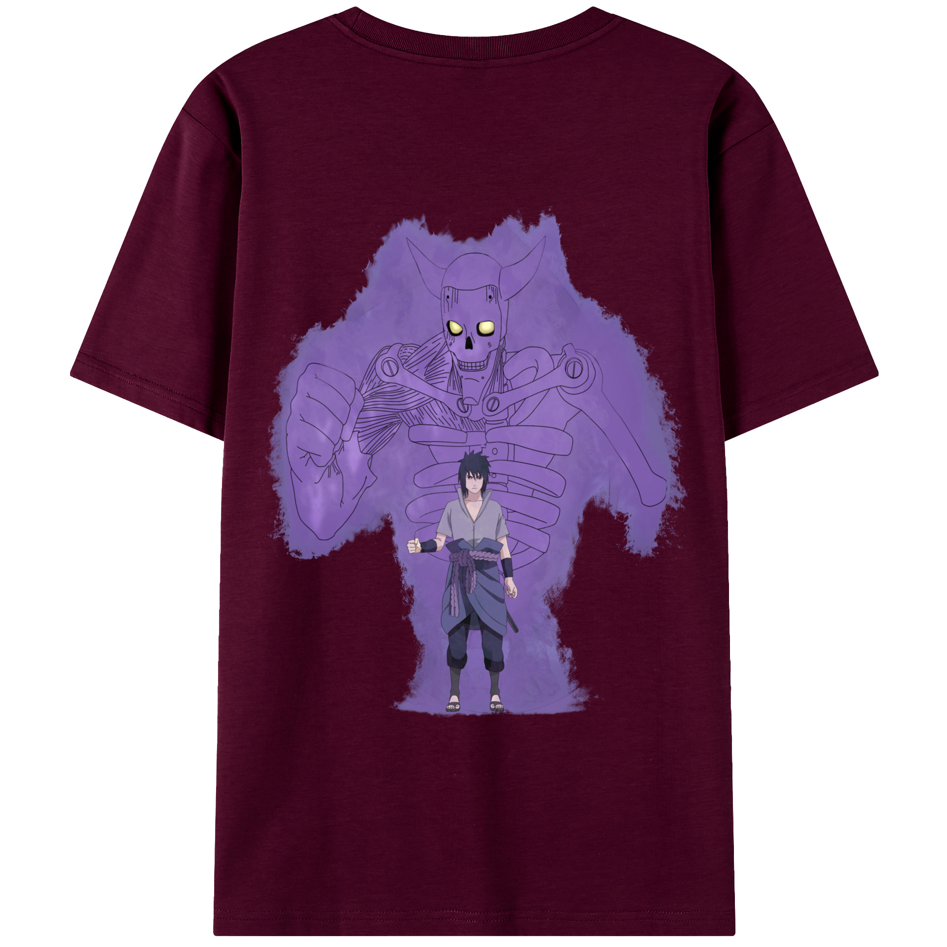 （画像用） NARUTO -ナルト- うちは サスケ Uchiha Sasuke レディース半袖Tシャツ(バックプリント)